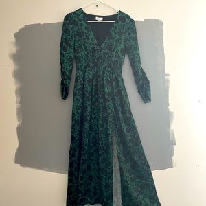 Long green dress
